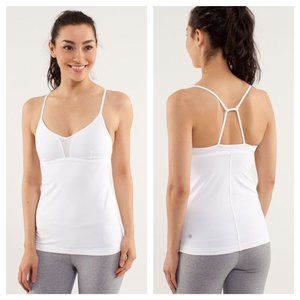 White Cross Strappy Back Lululemon Tank Top